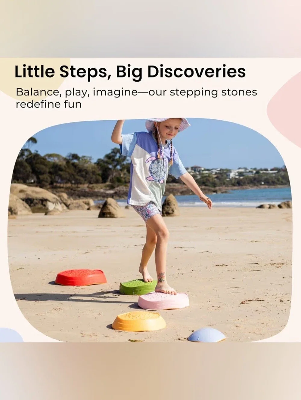 Tumle Stackable Kids Balance Stones - Multicolor Play Stepping Stones